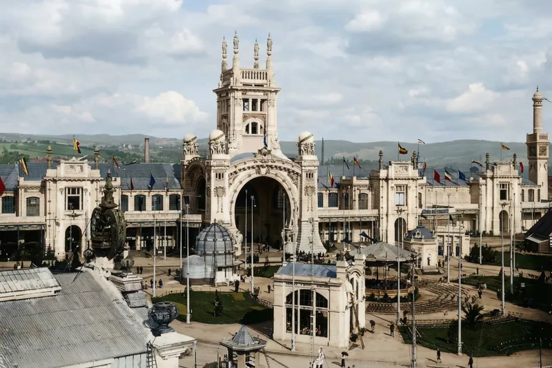 Panorama des palais de l’Exposition universelle de Liège 1905, reconstitution visuelle