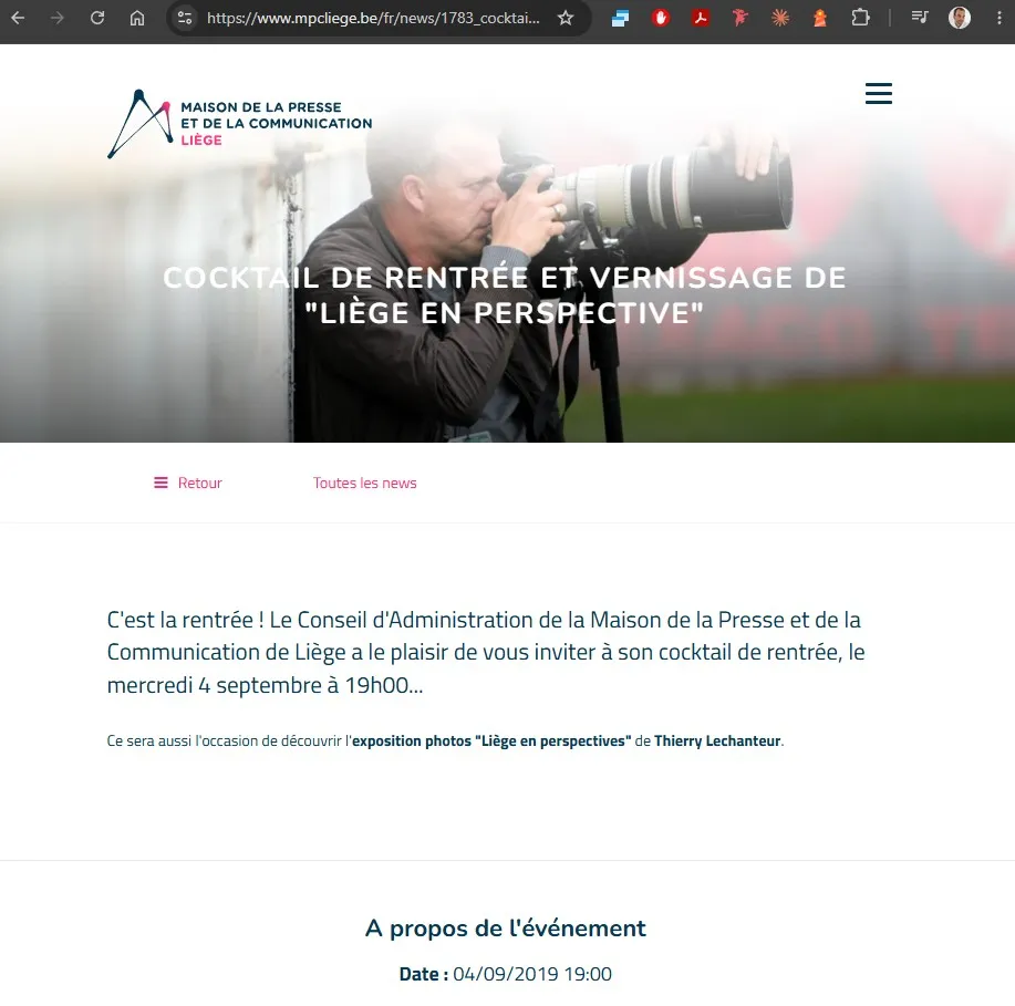 Maison de la Presse de Liège, « Liège en perspectives » — exposition photos de Thierry Lechanteur