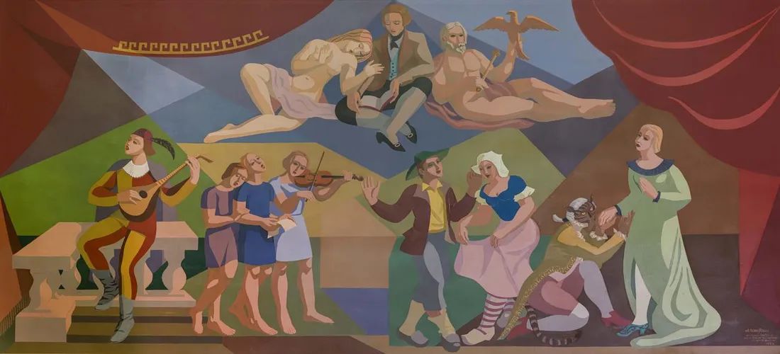 Homage to André-Modeste Grétry, mural painting by Edgar Scauflaire (1952), Liège Philharmonic Hall