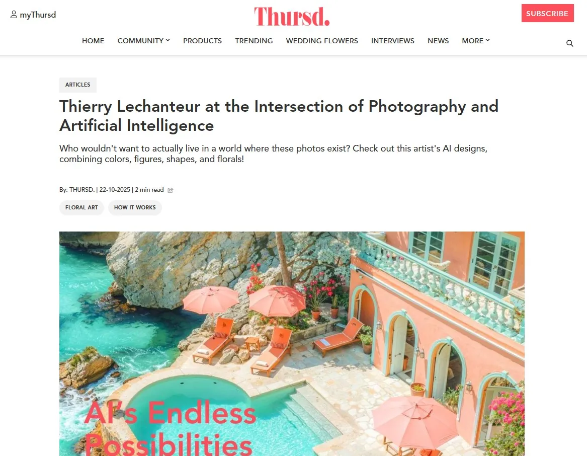 Thursd — Thierry Lechanteur at the Intersection of Photography and Artificial Intelligence