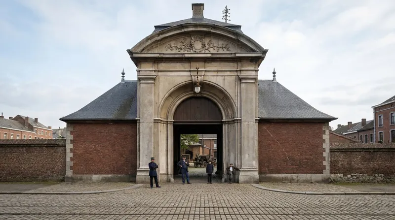 The entrance gate of the Val Saint-Lambert crystal works, visual reconstruction